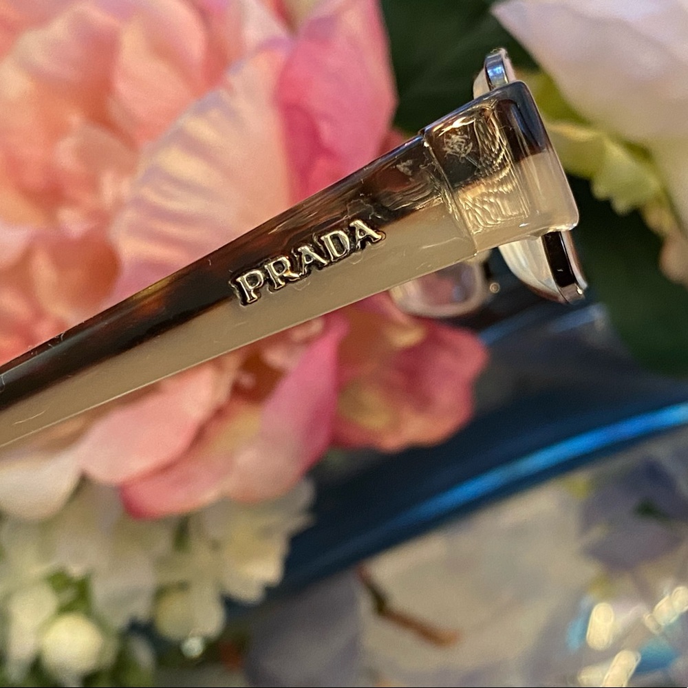 Prada Glasses 👓 Authentic 👓 Silver/Brown/Tan - Picture 3 of 11